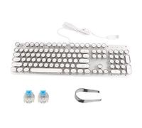 Mtlavishy 900-5 Teclado mecánico con Piezas de computadora de Tapa Redonda Retro