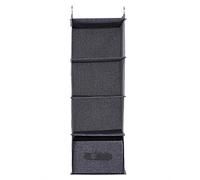 Mtlavishy Armario Colgante con 4 estantes y cajón Material Gris Premium Softable Lavable Transpirable se Puede Colgar en Ropa de Barro de la Varilla Ratch de lavandería Aprox. 84 (Gris de Cuatro