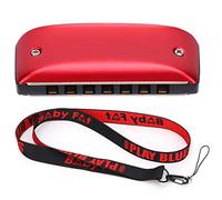 Mtlavishy armónica 7 agujeros mini blues órgano para estudiantes y adultos principiantes jugando en cualquier momento en cualquier lugar de magnalium y abdominales con un diseño (D tecla D)