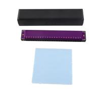 Mtlavishy armónica Professional Armonica Armónica amigable con el medio ambiente Panel de material de resina sin abdominales crujiente y ruidoso para blues folk jazz pop música (Purple)