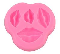 Mtlavishy casera con pastel de silicona en forma de labio Herramienta de hornear de grado para fiesta de cumpleaños Diy Fondant Fruit Bread Chese haciendo gris (Rosa)