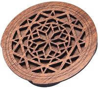 Mtlavishy Cubierta de agujeros de sonido de madera de caoba para eq guitarras populares acústicas reduce la retroalimentación no deseada y protege el orificio de sonido ideal para (8)
