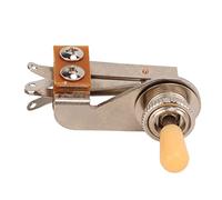 Mtlavishy de 3 vías Interruptor de alternancia en forma de L Electric Guitar Selector Camé de metal de tapa amarilla de crema para control de tonos en guitarras eléctricas (Sombrero amarillo cremoso)