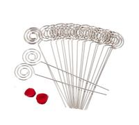 MtlaVishy de 50 Piezas Silver Metal DIY Craft Photo Picture Memo Note Clip Clips ANDE Love Heart Round and Star Formes Ideal para Decoraciones en la Escuela y el Centro Comercial (Forma Redonda)