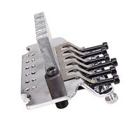 MtlaVishy de 6 cuerdas Taille de doble rollo de rollo de puente de trémolo para un reemplazo de guitarra eléctrica de aleación de zinc práctica práctica larga adecuada para la (Plata)