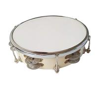 Mtlavishy de pandería de tambor de mano de manual de 8 pulgadas con instrumento de percusión ideal de jingles de doble para la educación infantil e interacción infantil padre