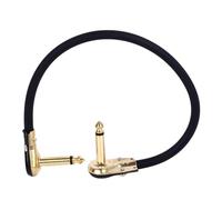 Mtlavishy Efecto de guitarra eléctrica Cable de pedal duradero y anti enredado para la guitarra eléctrica Toca 15 cm de 5.9 pulgadas Accesorios de instrumentos de fuente de (Flat Head Gold 30CM)