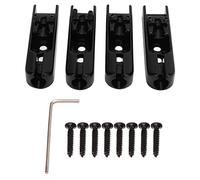 Mtlavishy Electric Bass Puente Metal Metal Wear Individual 4 cuerdas Puente de bajo eléctrico de bajo electricidad Ideal para todas las guitarras eléctricas de 4 cuerdas (Negro)