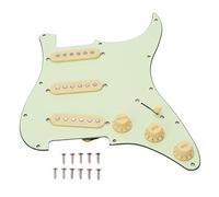 MTLAVISHY Electrice Guitar Pick Guard Configuración de bobina Vintage Green SSS para todos los entusiastas de la guitarra eléctrica Agregue un toque elegante a su diapasón con