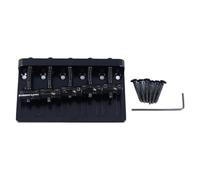 Mtlavishy Electrice Puente de bajo puente espesado Reemplazo de puente de 5 cuerdas Excelente estructura de metal Estable El diseño fijo garantiza un tono preciso fácil de (Black)