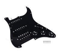 MtlaVishy Excelente piñada de guitarra eléctrica de plástico y metal para todas las modificaciones de guitarra y actualizaciones con un diseño preciso y cables previos a la (SSH15 Black)