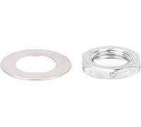 Mtlavishy Five Pieces Guitarra eléctrica de metal y tuercas de repuesto de gato de gato con arandelas establecidas contra la deformación metálica resistente y duradera para (M8)