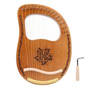 Mtlavishy Harp 16 cuerda Portable Pequeña caoba Okoman Wood Instrumento musical para principiantes Ideal para aprender poesía de caja de música griega en casa o en la marcha con
