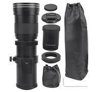 MTLAVISHY High Performance 420 800 mm Manual enfocando teleobjetivo Zoom para capturar Objetos distantes en la astrofotografía paisajismo y fotografía de Vida Silvestre con f8.3 (Negro)