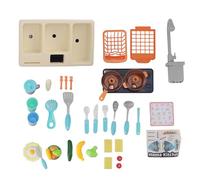 Mtlavishy Kids Fingend Kitchen Fregn Toy Toy Electric Circulating Outlet para experiencia en lavavajillas en el hogar hecho de plástico seguro adecuado para el juego de roles