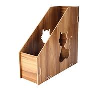 MTLAVISHY Modern Hollow out Cat DIY Office Display Rack Revista Archip Document Document Sorter Hecho de Madera Premium para una Fuerte Durabilidad Ideal para la Escuela de