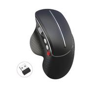 MtlaVishy Mouse Vertical inalámbrico 2.4g Ergonomic Vertical Juego Mouse 6 diseño de aleación de Aluminio Rueda de Desplazamiento de Desplazamiento Anti-Mouse 10m recepción (Black)