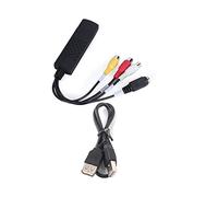 MtlaVishy Nuevo USB 2 0 a 3 Audio Svideo TV DVD VHS RW Captura Convertidor Cable Cable 100 por ciento Enviar Video a PC a través de Video de Registro de Puerto USB en DVD VCD MP3