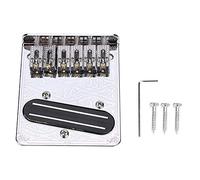 Mtlavishy Patrón de plata de patrón Roller TL Guitar Puente de guitarra con recogida y llave de riel dual para guitarristas ideales para mejorar el rendimiento de la guitar (cloud)