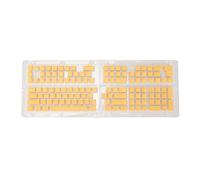 MtlaVishy PBT Pudding KeyCaps 129 Teclas Translucente de Altura OEM Doubleshot Inyección DIY Teclas para teclados mecánicos (Amarillo)