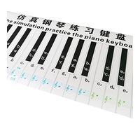 MTLAVISHY Professional 88 Teclado Guía de práctica de simulación de dedos de piano Ayuda de enseñanza para estudiantes principiantes El polvo de agua y la tinta adecuados para