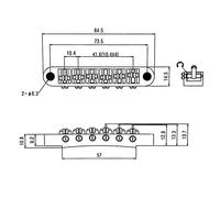 MtlaVishy Professional Guitar Roller Puente mejora la estabilidad de ajuste y sosteniendo el ideal para guitarristas eléctricos con 6 sillines Ajuste de entonación 6 3 mm Post (Plata)