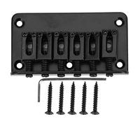Mtlavishy Puente de guitarra eléctrica Estructura estándar de metal duradero para un sonido hermoso en instrumentos musicales infantiles tocando plata de plata o electroforesis de (Negro)