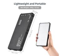 MtlaVishy RGB Light Panel LED Video Luz Ideal para vlogging Video de transmisión en Vivo y fotografía de Productos con 17 Modos de Escena 2800K 6800K Temperatura de Color Batería