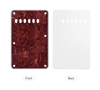 Mtlavishy Seis hoyos de tres agujeros de tres capas Guitar Back Plate PVC premium y material celuloide resistente ideal para guitarras ST Electric Pearl Black Pearl Red Tortoise