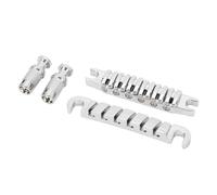 Mtlavishy Split Guitar Guitar Puente de zinc Reemplazo ideal ajustable individualmente para guitarras eléctricas de estilo LP que ofrecen una durabilidad duradera tono mejorado y (Plata)