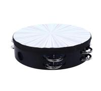 Mtlavishy Tambourine Double doble Instrumento de percusión manual con sonido nítido y material de ABS duradero para el rendimiento de la fiesta Karaoke y el acompañamiento de la