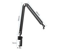 Mtlavishy Todo el puesto de brazo de micrófono de servicio pesado de metal está listo para cantar y transmisión en vivo con cinta adhesiva C y Allen Wrench Professional estable y