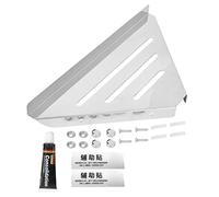 Mtlavismo de Ducha de Acero Inoxidable Estante de Almacenamiento de baño de baño de Almacenamiento de Pared montada con diseño Hueco Capacidad de cojinete de 10 kg para champú y (Aucun Type de