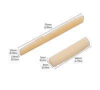 Mtlavismo Real Dense Dense Guitar Saddle and Nut mejore la resonancia Balance de la resonancia Timbre y estabilización Pitch ideal para guitarras acústicas Tamaño de tuerca de (Hueso de camello)