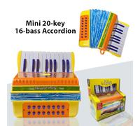 Mtlavísy mini 20 clave 16 acordeón bajo de material ABS con correa duradera ideal para actuaciones escénicas para principiantes y práctica en el hogar color amarillo o azul 25 12 (Amarillo)