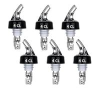 Mtlhbcg 6 Piezas 4 oquilla de Medición ：Dosificador Auto Pour Boquillas, Transparente Botella Vertedores Porcionador, Dosificación por Vertido | para Bar Bebidas, Cócteles, Vino Whisky