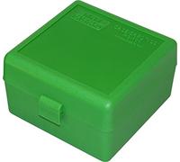 MTM 100 Round Flip-Top Rifle Ammo Cuadro 0.17, 0.222, 223, 6x47, .222 Mag (verde)