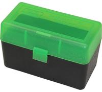 MTM Caja de munición redonda abatible para rifle 270 Win 280 Rem 30-06, verde transparente