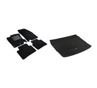 MTM SP-4445 Alfombrillas a Medida en Velour + MTM BA-0936 Alfombra protección de Maletero para Nissan Qashqai II 02.2014>05.2021
