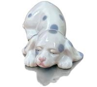 MTME Figuras de porcelana, perro durmiendo, recuerdos, escultura decoración del hogar (D)