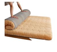 MTNBHH Cama enrollable transpirable, colchón tipo futón japonés plegable para dormitorio, camping, viajes, tamaño individual/matrimonial/queen/king (naranja, 120 x 200 cm)