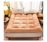 MTNBHH Colchón de futón japonés plegable de doble cara cálido y fresco, 8 cm de grosor, matrimonial, individual, Queen, para invitados de campamento en casa (naranja, 200 x 220 cm)