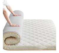 MTNBHH Colchón futón Plegable japonés, colchón portátil de Alto Soporte for Dormir, Ideal for Viajes de Invitados en casa, tamaño Individual, matrimonial y Queen.(Beige,70 * 79in/180 * 200cm)