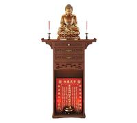 MTNBHH Estante de Altar de bambú Moderno con cajón de Almacenamiento, gabinete Compacto de Santuario Fengshui for decoración de meditación en el hogar.(65cm)