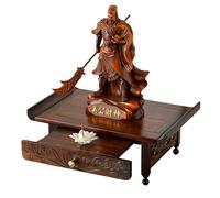 MTNBHH Estante de Altar de Buda de Madera Tallada a Mano, for exhibición en la Pared, for estatuas, Espacio de meditación Feng Shui, decoración del hogar(50x25cm)