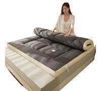 MTNBHH Thickened Japanese Floor Bed Futon Mattress, Skin-Friendly Washable Fabric, Thermal Insulation, Foldable for Camping, Guest Rooms, Multiple Sizes(Gray,150x200cm)