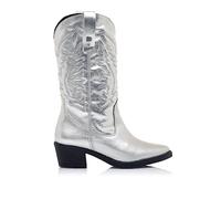MTNG Botas de tacón Mujer Botas de tacón TEO 58964 Mujer | Botas de tacón Casual | sin Cierre-Abiertos | 55189 | Plateado