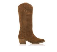 MTNG Botas de tacón Mujer Botas de tacón TEO 59716 Mujer | De Piel, con Interior Piel y Punta Afilada | Botas de tacón Casual | Cierre con Cremallera | 57421 | Avellana