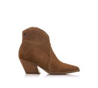 MTNG Botines de tacón Mujer Botines de tacón Missouri 59743 Mujer | De Piel, con Interior Piel, caña Baja y Punta Afilada | Botines de tacón Casual | Cierre con Cremallera | 57388 | Marron