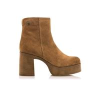 MTNG Botines de tacón Mujer Botines de tacón Sixties 59738 Mujer | De Piel, con Interior Piel y Punta Redonda | Botines de tacón Casual | Cierre con Cremallera | 57393 | Marron